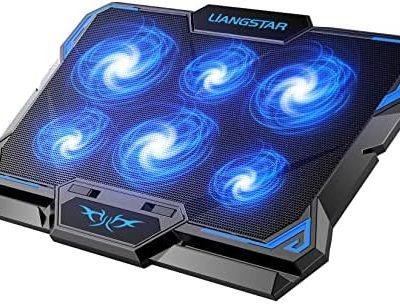 Laptop Cooling Pad, Laptop Cooler with 6 Quiet Led Fans for 15.6-17 Inch Laptop Cooling Fan Stand,